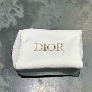 Dior White Cosmetic Pouch
